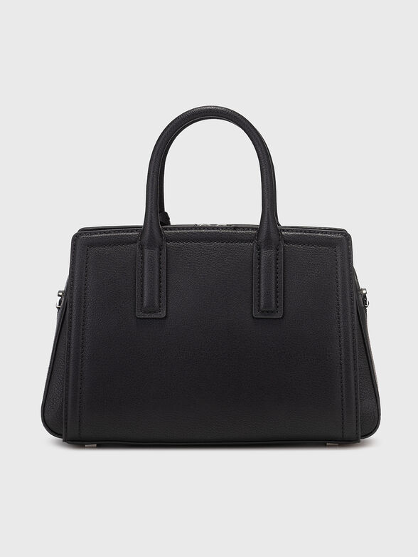 Leather bag with silver details and logo - 3