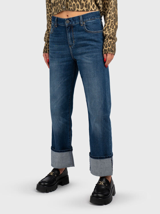 Jeans with turned-up hem  - 1