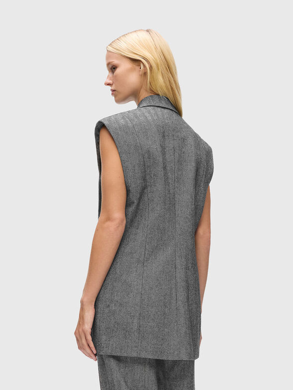 Sequin lapel tweed vest - 3