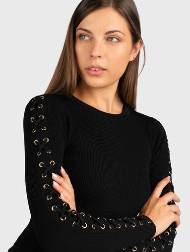 Ribbed cropped sweater - 4