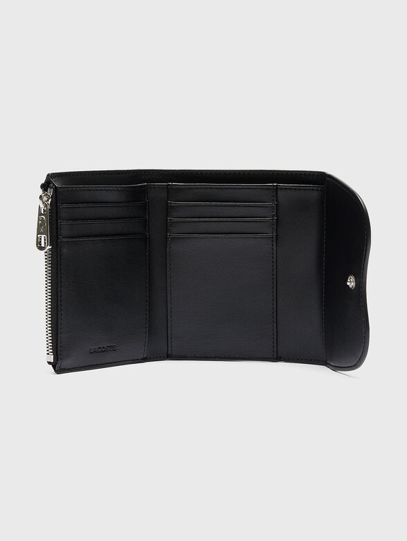 Leather wallet with logo - 2