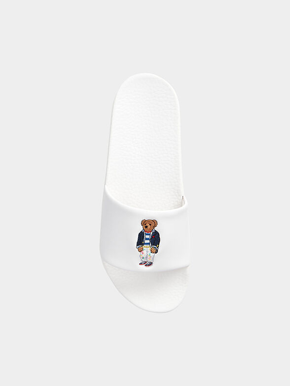 White unisex beach slides - 4