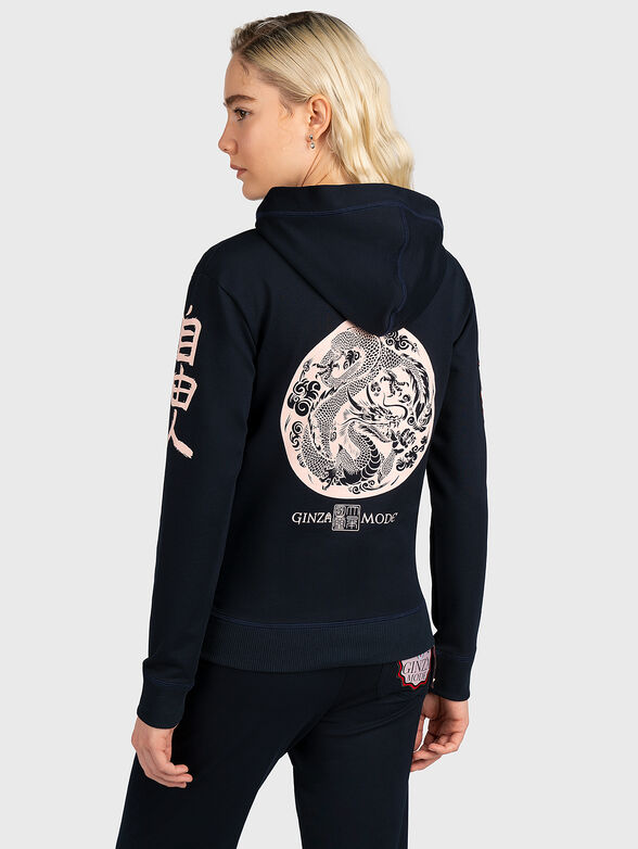 HL006 hooded sweatshirt with contrasting print - 2