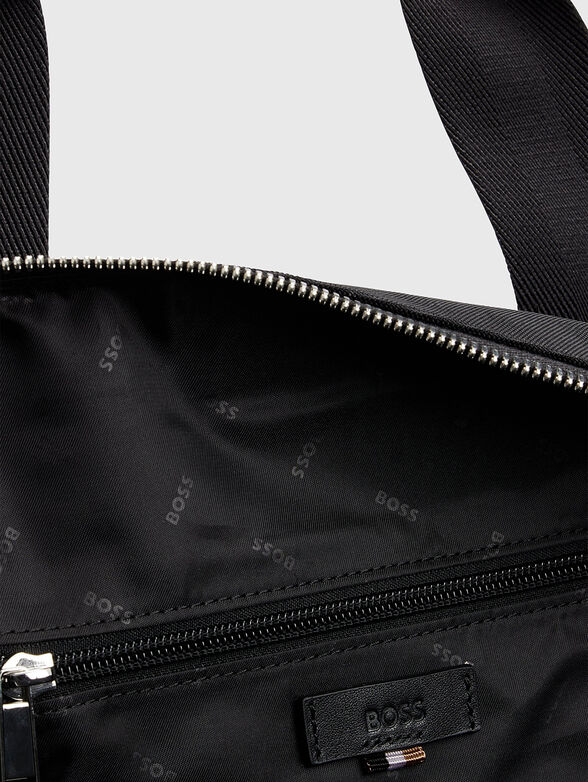 Black holdall with logo detail - 4