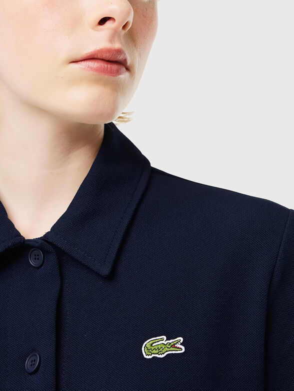 Dark blue buttoned dress  - 4