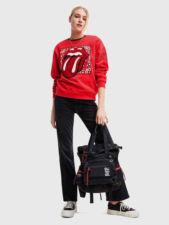 Multifunctional backpack with red accents - 2