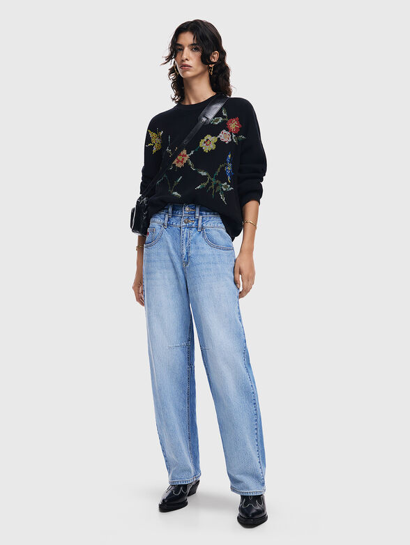 MASSILIA sweater with floral embroidery  - 2