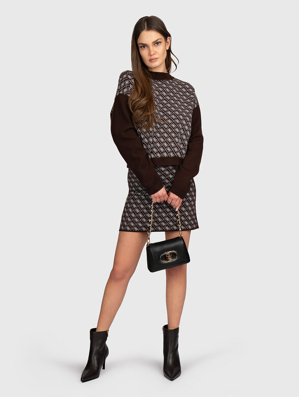 Mini skirt with monogram logo - 4