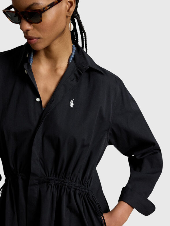 Long-sleeved mini dress with embroidered logo - 3