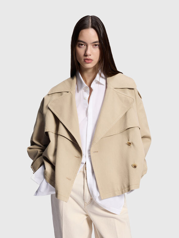 Short trench coat with an accent belt - 1
