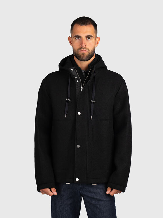 Вълнено яке с качулка  - 1