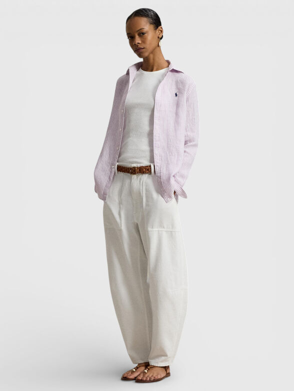 Linen shirt with long sleeves - 2