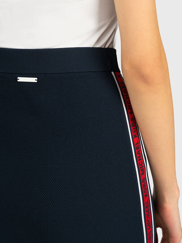 Slim skirt with branded tapes - 3