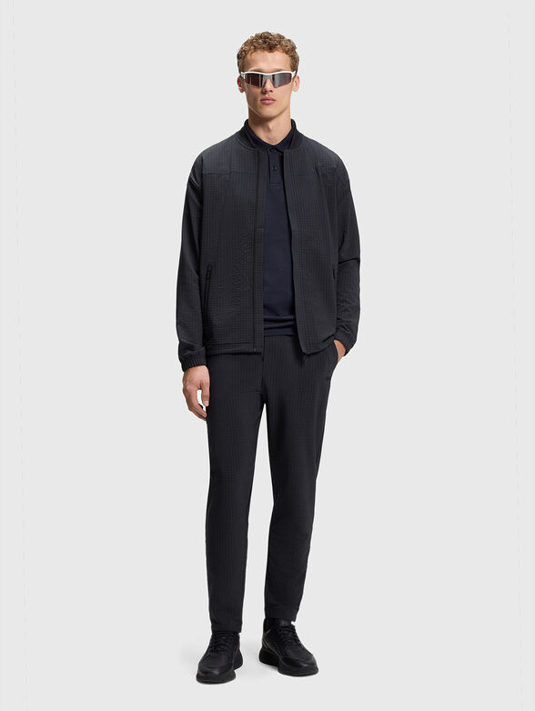 Sweatshirt with zipp and embossed texture - 2
