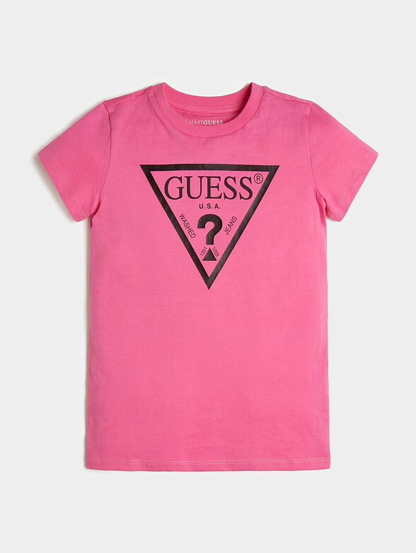 Black T-shirt with logo print - 1