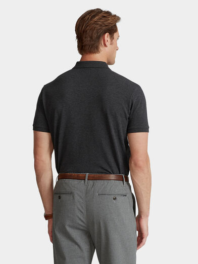 Grey polo-shirt with zip - 2