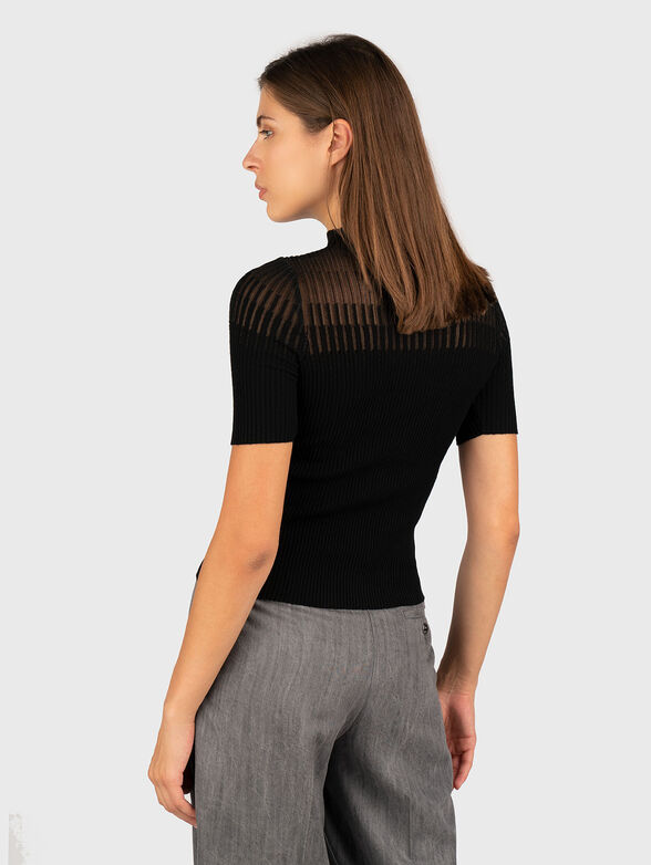 Slim sweater with sheer effect - 3