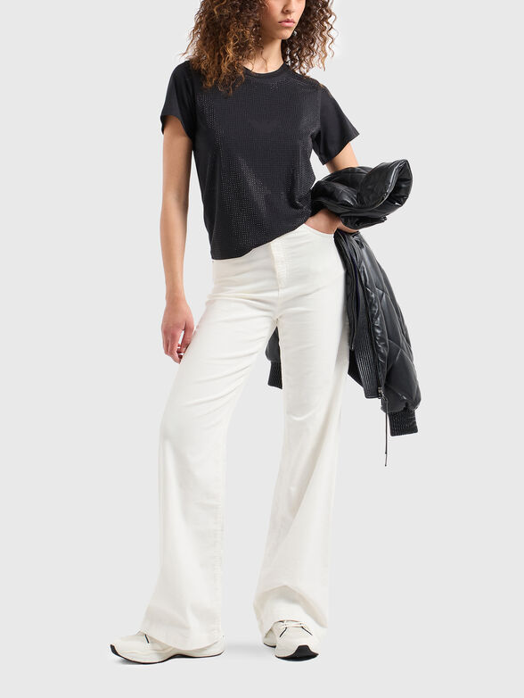 T-shirt with appliqu&eacute;d rhinestones - 2