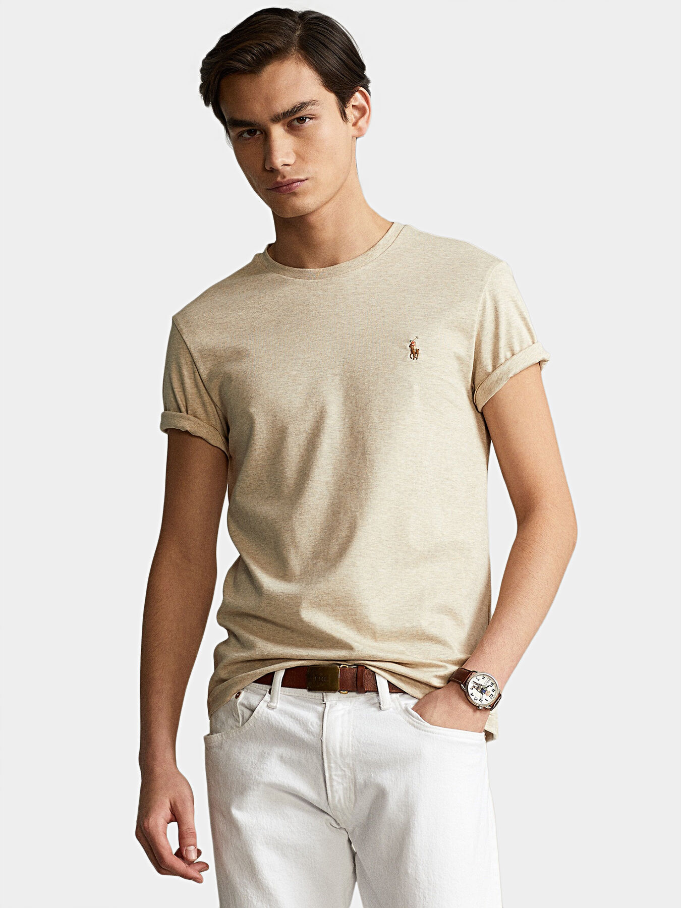 Cotton beige T-shirt brand POLO RALPH LAUREN