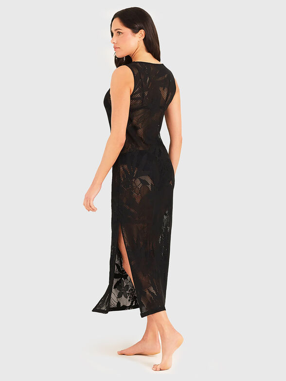 SUMMER GLAM black dress with sheer effect - 2