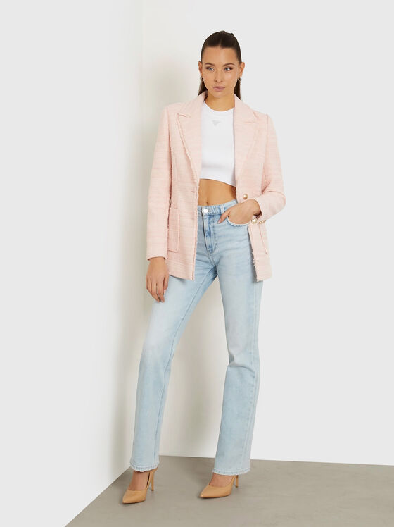 Бял топ с триъгълно лого - 2