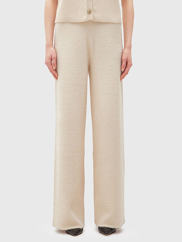 Black trousers with elastic waist - 1