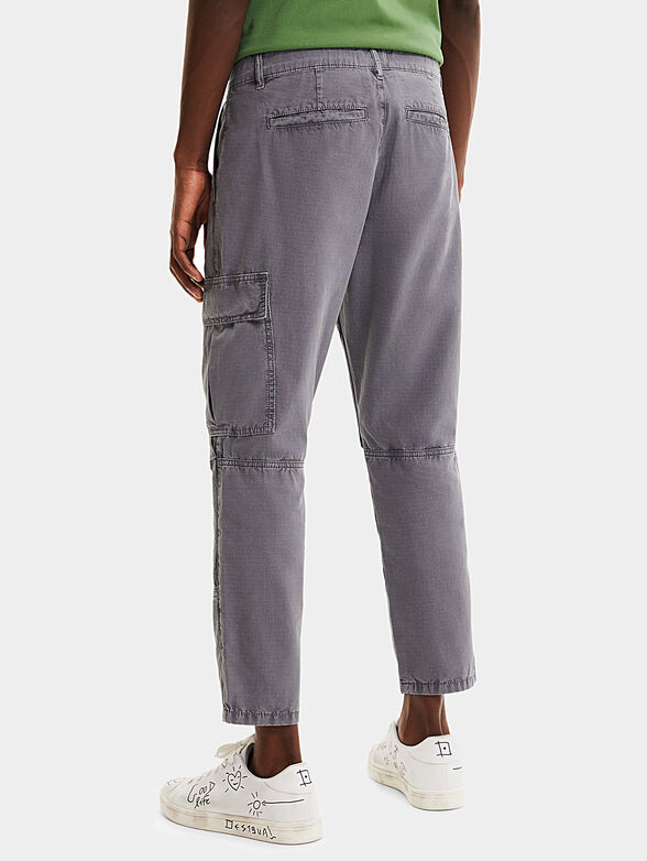 Cotton cargo trousers in green color - 2