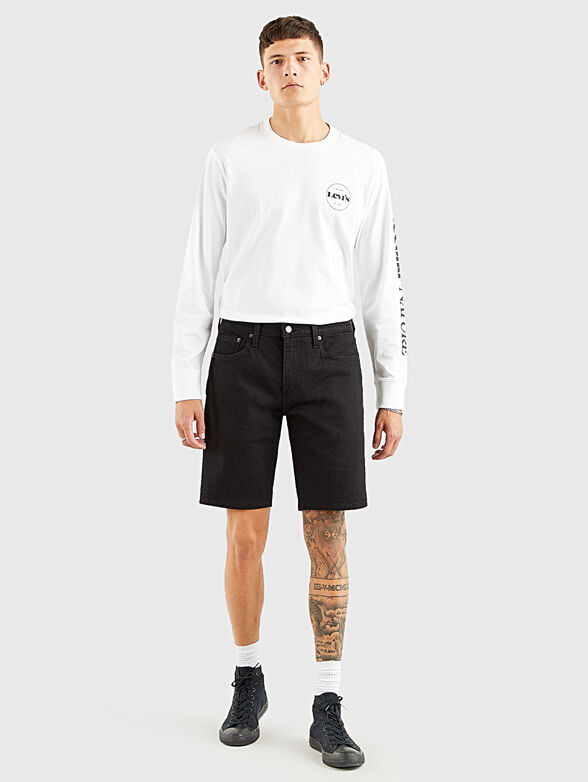 405™ black denim shorts - 1