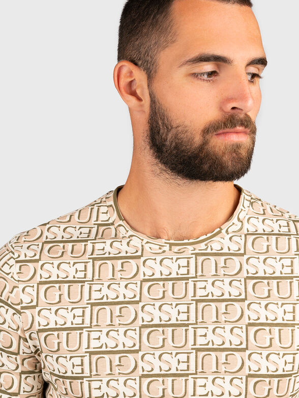 Cotton T-shirt with monogram print - 4