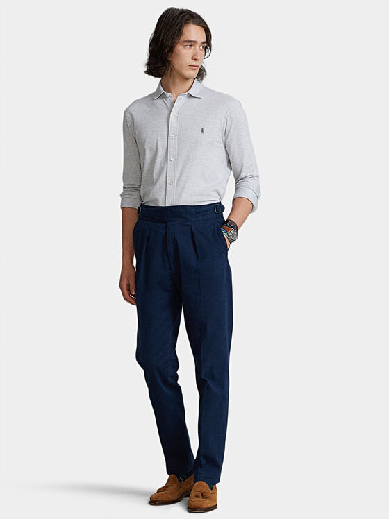 Сива риза с дълъг ръкав - 2