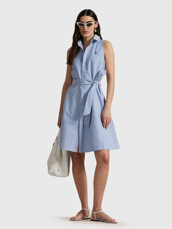 Shirt dress with logo embroidery - 1