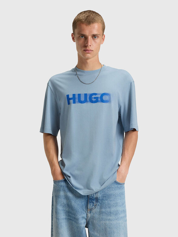 White unisex T-shirt with logo print - 1