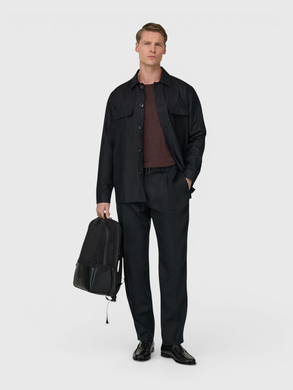 Black linen shirt - 2