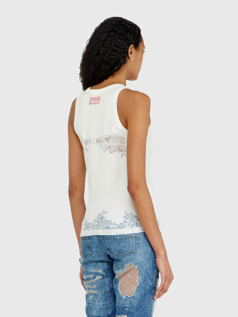 White cotton-blend top - 3