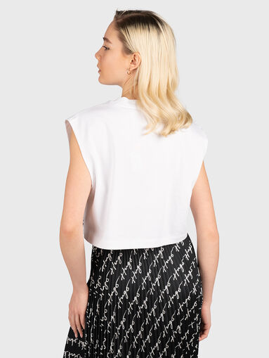 Black top with contrasting print - 3