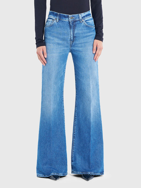 Blue wide leg jeans - 1