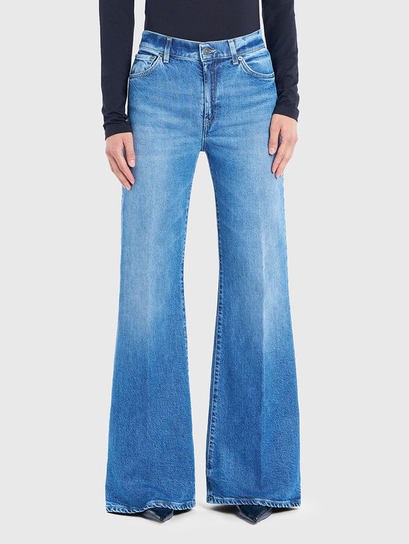 Blue wide leg jeans - 1