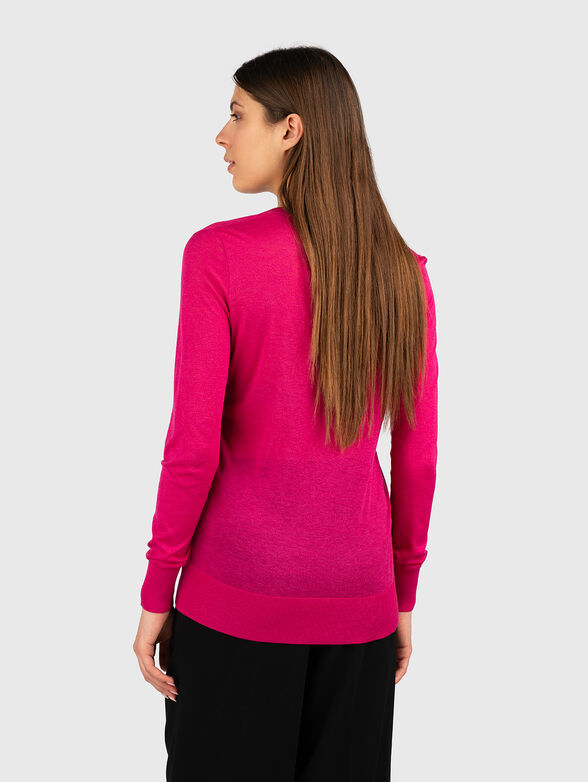 Silk blend sweater with sheer effect - 2