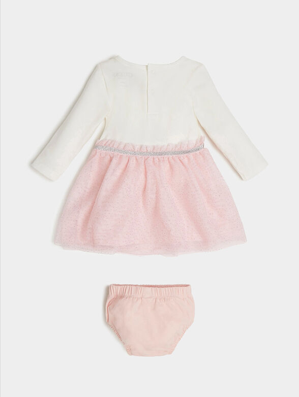 Dress with embroidered sequins and tulle - 2