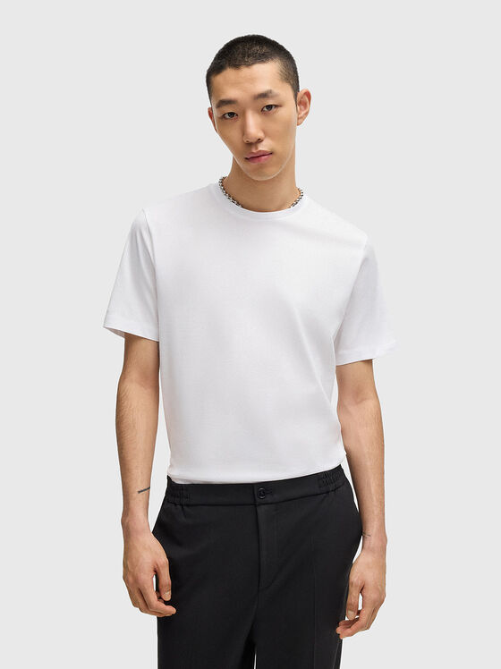 DIMERSTEE cotton T-shirt with with oval neckline - 1