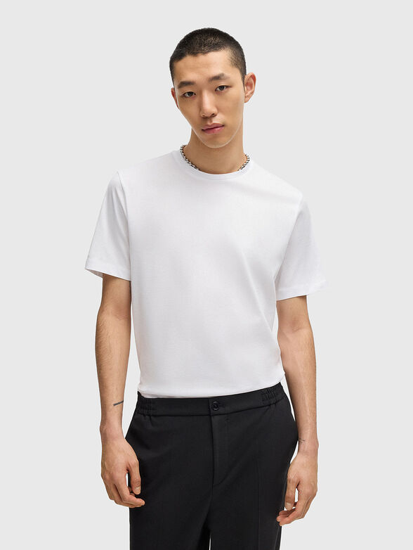 DIMERSTEE cotton T-shirt with with oval neckline - 1