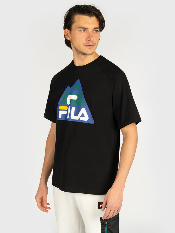 Black Т-shirt with logo print - 2
