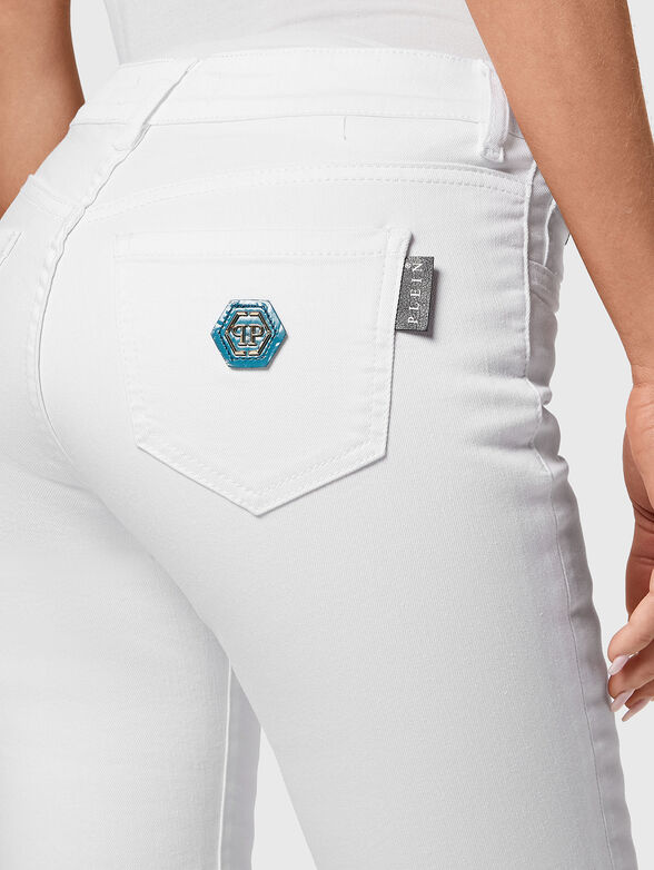 Skinny jeans with accented logo patch - 3