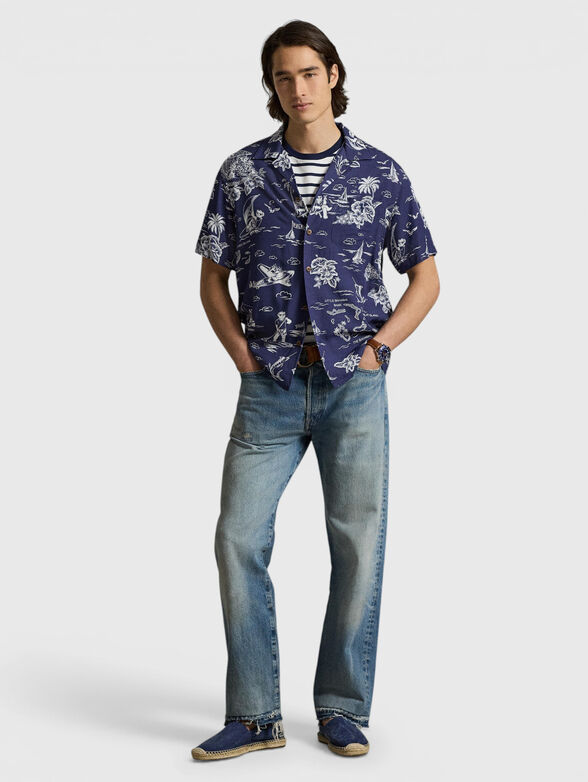 Viscose shirt with accent print - 2