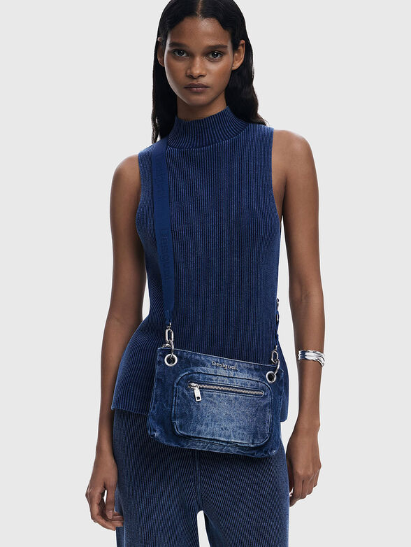 Multifunctional denim backpack - 4