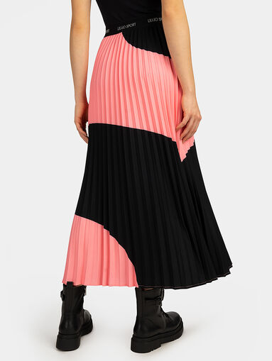 Skirt with soleil with color-block effect - 3
