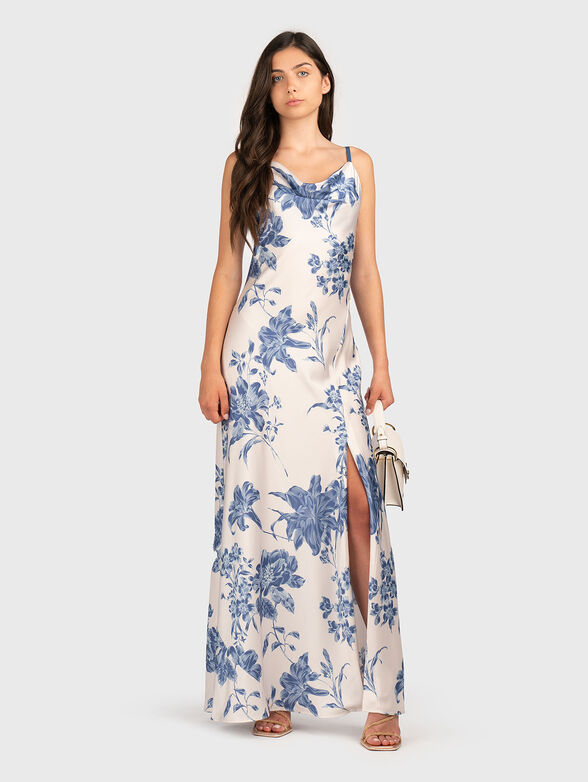 Maxi dress with floral print - 1