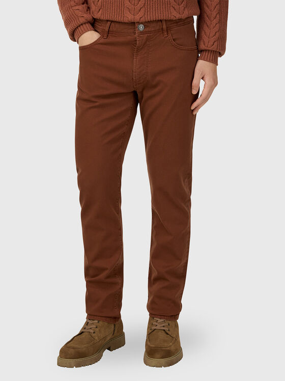 Дънки в кафяв цвят  - 1