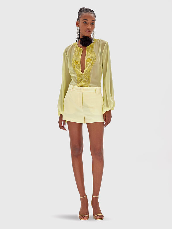 Yellow shorts pants - 4