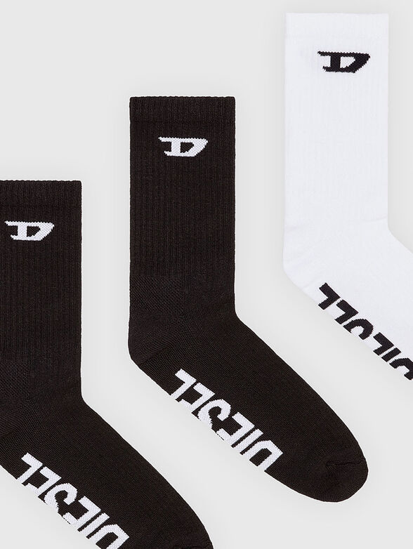 Three pairs of socks with logo accents - 2